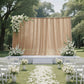 Sheer Backdrop Curtain Panel 10ft × 10ft Taupe – Wedding Arch Drape with Rod Pocket