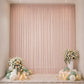Sheer Backdrop Curtain Panel 10ft × 14ft Blush – Wedding Arch Drape with Rod Pocket, Ceiling Draping