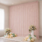 Sheer Backdrop Curtain Panel 10ft × 14ft Blush – Wedding Arch Drape with Rod Pocket, Ceiling Draping
