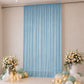 Sheer Backdrop Curtain Panel 10ft × 14ft Dusty Blue – Wedding Arch Drape with Rod Pocket, Ceiling Dr