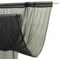 Sheer Backdrop Curtain Panel 10ft × 14ft Black – Wedding Arch Drape with Rod Pocket, Ceiling Draping