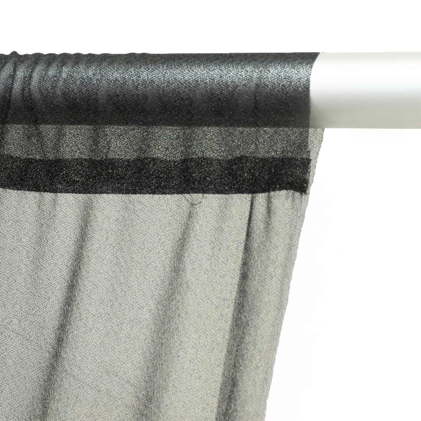 Sheer Backdrop Curtain Panel 10ft × 14ft Black – Wedding Arch Drape with Rod Pocket, Ceiling Draping