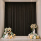 Sheer Backdrop Curtain Panel 10ft × 14ft Black – Wedding Arch Drape with Rod Pocket, Ceiling Draping