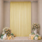 Sheer Backdrop Curtain Panel 10ft × 14ft Champagne – Wedding Arch Drape with Rod Pocket, Ceiling Dra