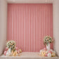 Sheer Backdrop Curtain Panel 10ft × 14ft Mauve Cinnamon Rose – Wedding Arch Drape with Rod Pocket, C