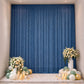 Sheer Backdrop Curtain Panel 10ft × 14ft Navy Blue – Wedding Arch Drape with Rod Pocket, Ceiling Dra
