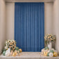 Sheer Backdrop Curtain Panel 10ft × 14ft Navy Blue – Wedding Arch Drape with Rod Pocket, Ceiling Dra