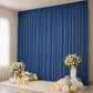 Sheer Backdrop Curtain Panel 10ft × 14ft Navy Blue – Wedding Arch Drape with Rod Pocket, Ceiling Dra