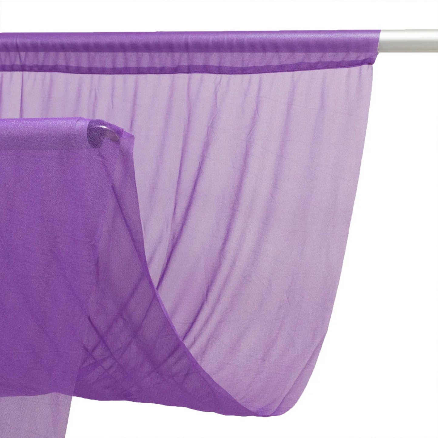 Sheer Backdrop Curtain Panel 10ft × 14ft Purple – Wedding Arch Drape with Rod Pocket, Ceiling Drapin