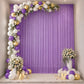 Sheer Backdrop Curtain Panel 10ft × 14ft Purple – Wedding Arch Drape with Rod Pocket, Ceiling Drapin