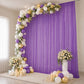 Sheer Backdrop Curtain Panel 10ft × 14ft Purple – Wedding Arch Drape with Rod Pocket, Ceiling Drapin