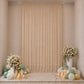 Sheer Backdrop Curtain Panel 10ft × 14ft Taupe – Wedding Arch Drape with Rod Pocket, Ceiling Draping