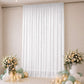 Sheer Backdrop Curtain Panel 10ft × 14ft White – Wedding Arch Drape with Rod Pocket, Ceiling Draping
