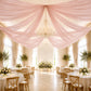 Sheer Ceiling Drape – 10ft x 32ft Blush Extra Long Drapery Panel for Wedding Canopy, Backdrop & Rece
