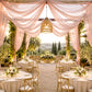 Sheer Ceiling Drape – 10ft x 32ft Blush Extra Long Drapery Panel for Wedding Canopy, Backdrop & Rece