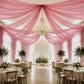 Sheer Ceiling Drape – 10ft x 32ft Mauve Cinnamon Rose Extra Long Drapery Panel for Wedding Canopy, B