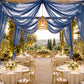 Sheer Ceiling Drape – 10ft x 32ft Navy Blue Extra Long Drapery Panel for Wedding Canopy, Backdrop & 