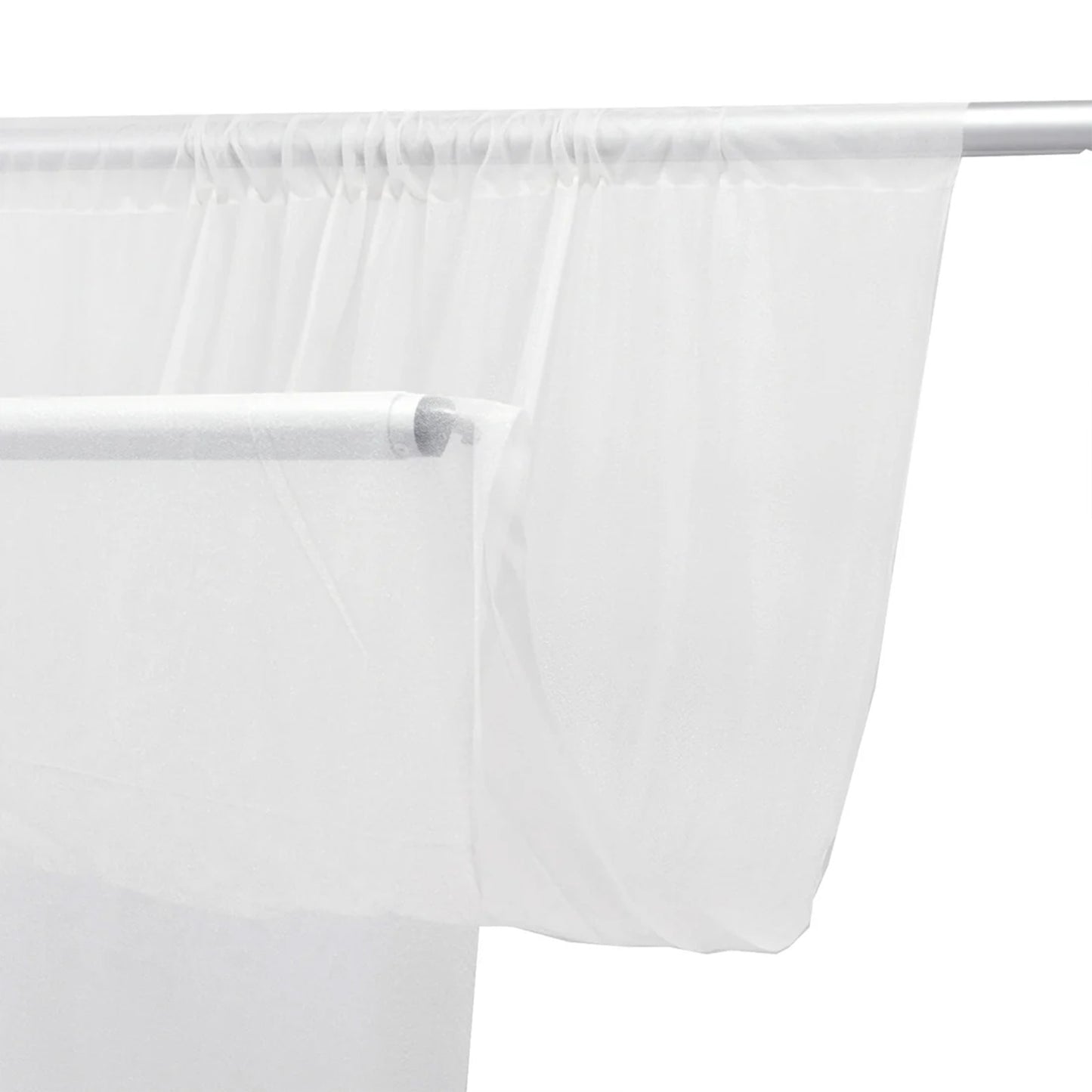 Sheer Ceiling Drape – 10ft x 32ft White Extra Long Drapery Panel for Wedding Canopy, Backdrop & Rece