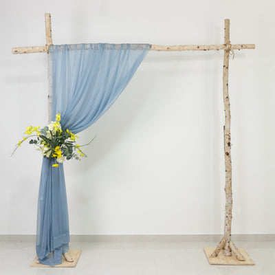 Dusty Blue Chiffon Backdrop for Wedding and Event Decor