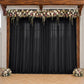 Black Sheer Backdrop Drape – 5ft x 14ft Wedding Arch & Ceiling Decor Panel, Wrinkle Resistant with S