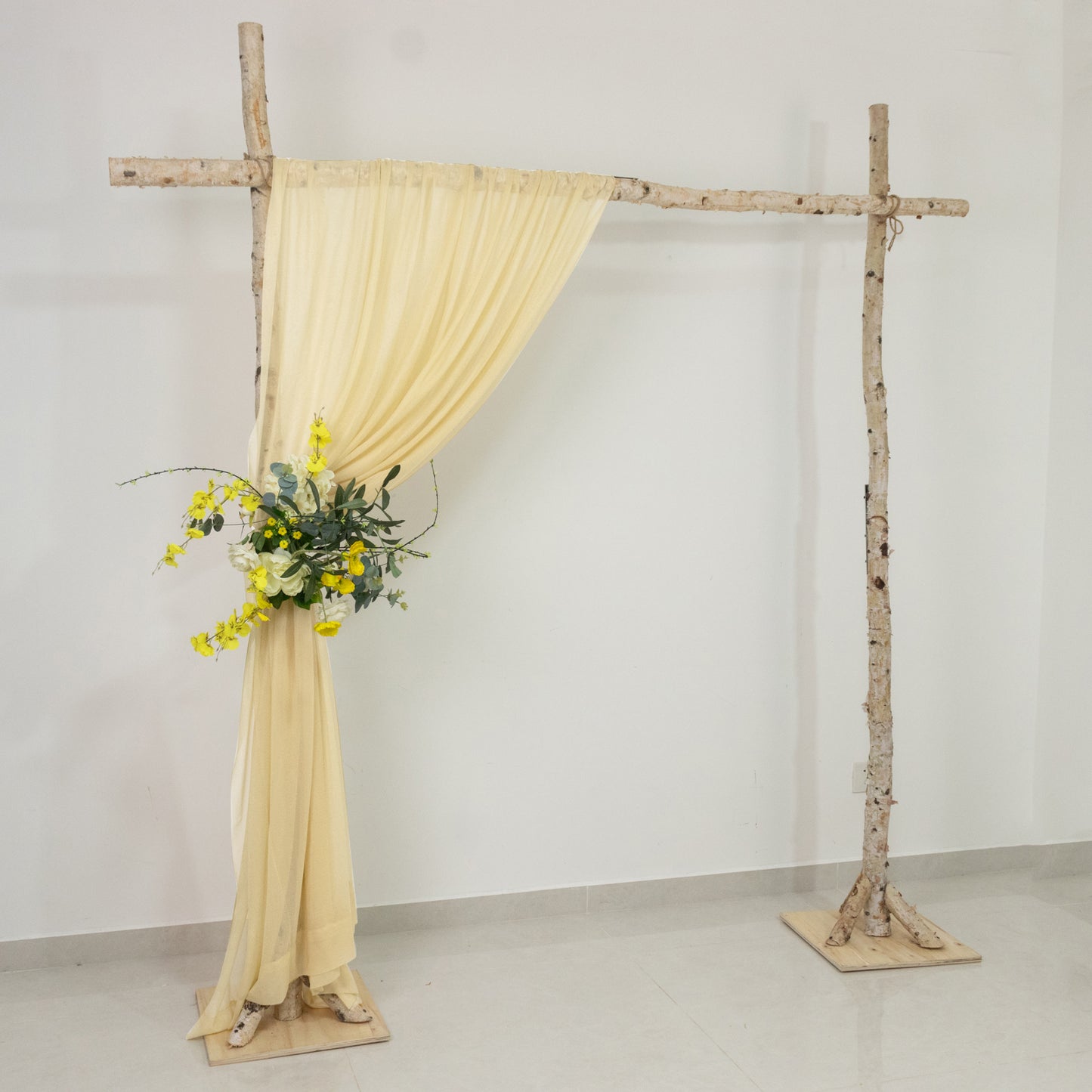 Champagne Sheer Backdrop Drape – 5ft x 14ft Wedding Arch & Ceiling Decor Panel, Wrinkle Free with Soft Shimmer