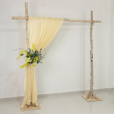 Champagne Chiffon Backdrop for Wedding and Event Decor