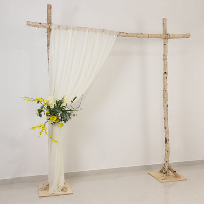 Ivory Sheer Wedding Arch Drape – 5ft x 14ft