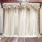 Ivory Sheer Backdrop Drape – 5ft x 14ft Wedding Arch & Ceiling Decor Panel, Wrinkle Free with Soft Shimmer