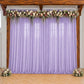 Lavender sheer backdrop drape for wedding arch and ceiling decor.
