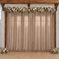 Taupe Sheer Backdrop Drape – 5ft x 14ft Wedding Arch & Ceiling Decor Panel, Wrinkle Resistant with S