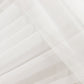 White sheer backdrop drape for wedding arch and ceiling decor.