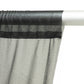 Black sheer backdrop curtain panel for wedding arch drape.