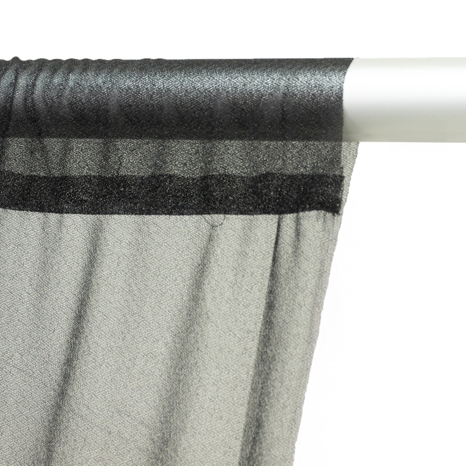 Black sheer backdrop curtain panel for wedding arch drape.