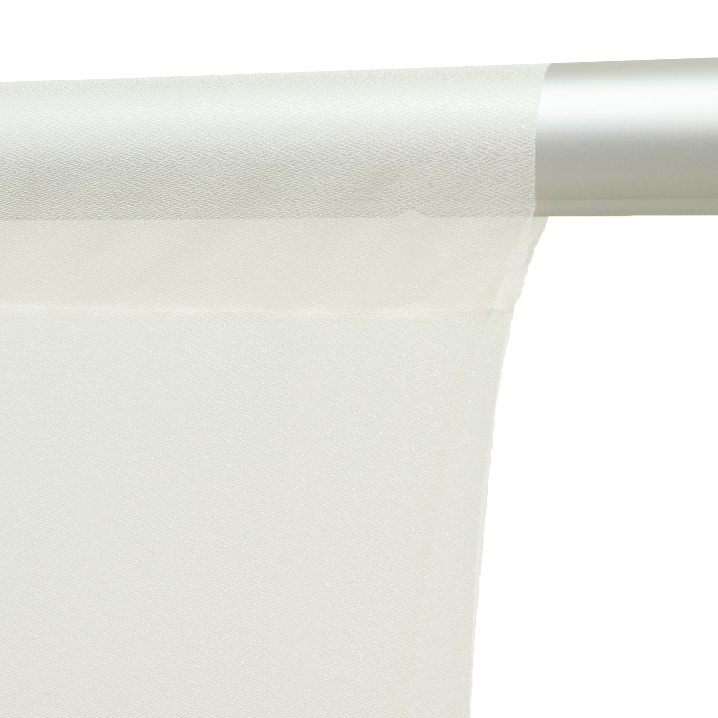 Ivory sheer backdrop curtain panel for wedding arch drape.