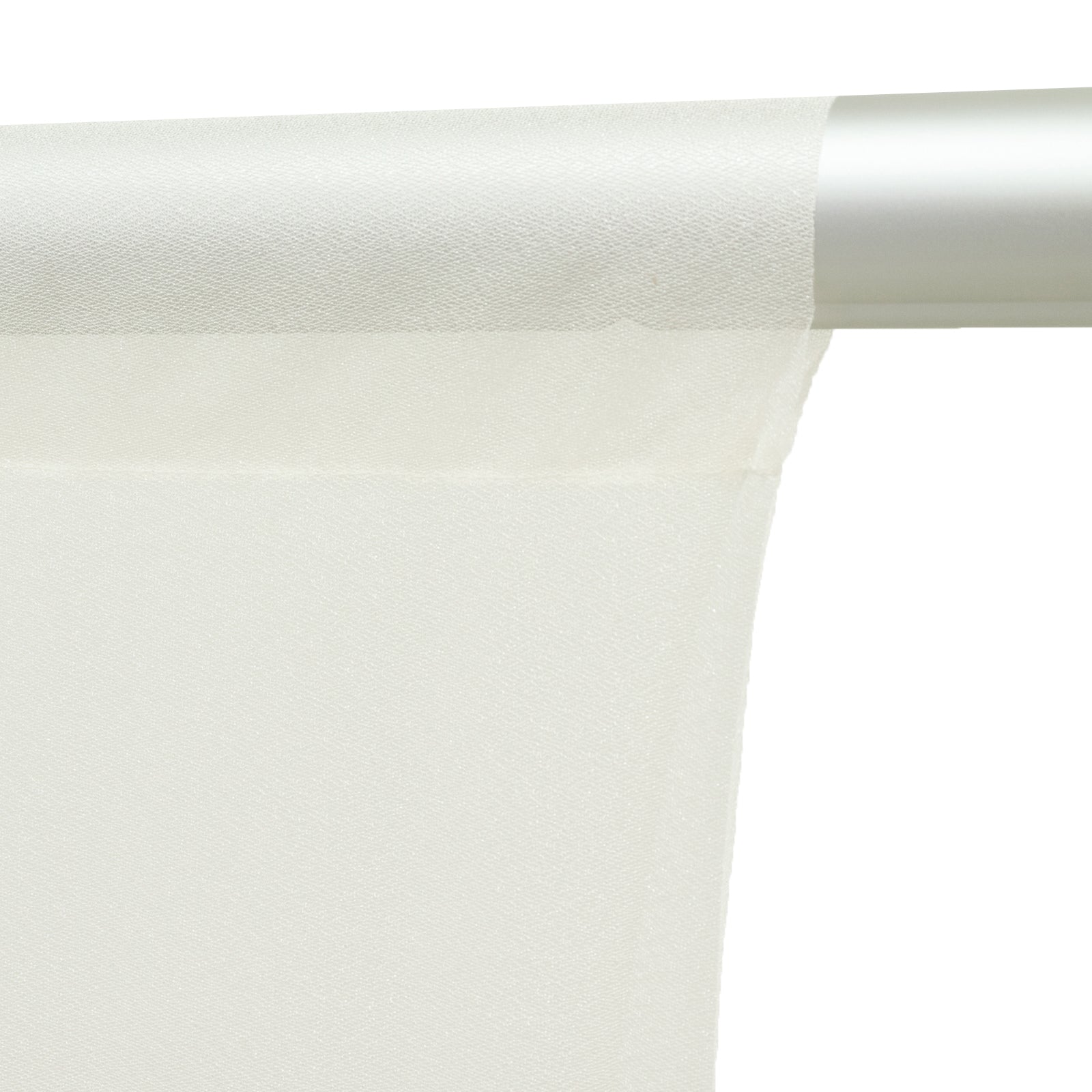 Ivory sheer backdrop curtain panel for wedding arch drape.