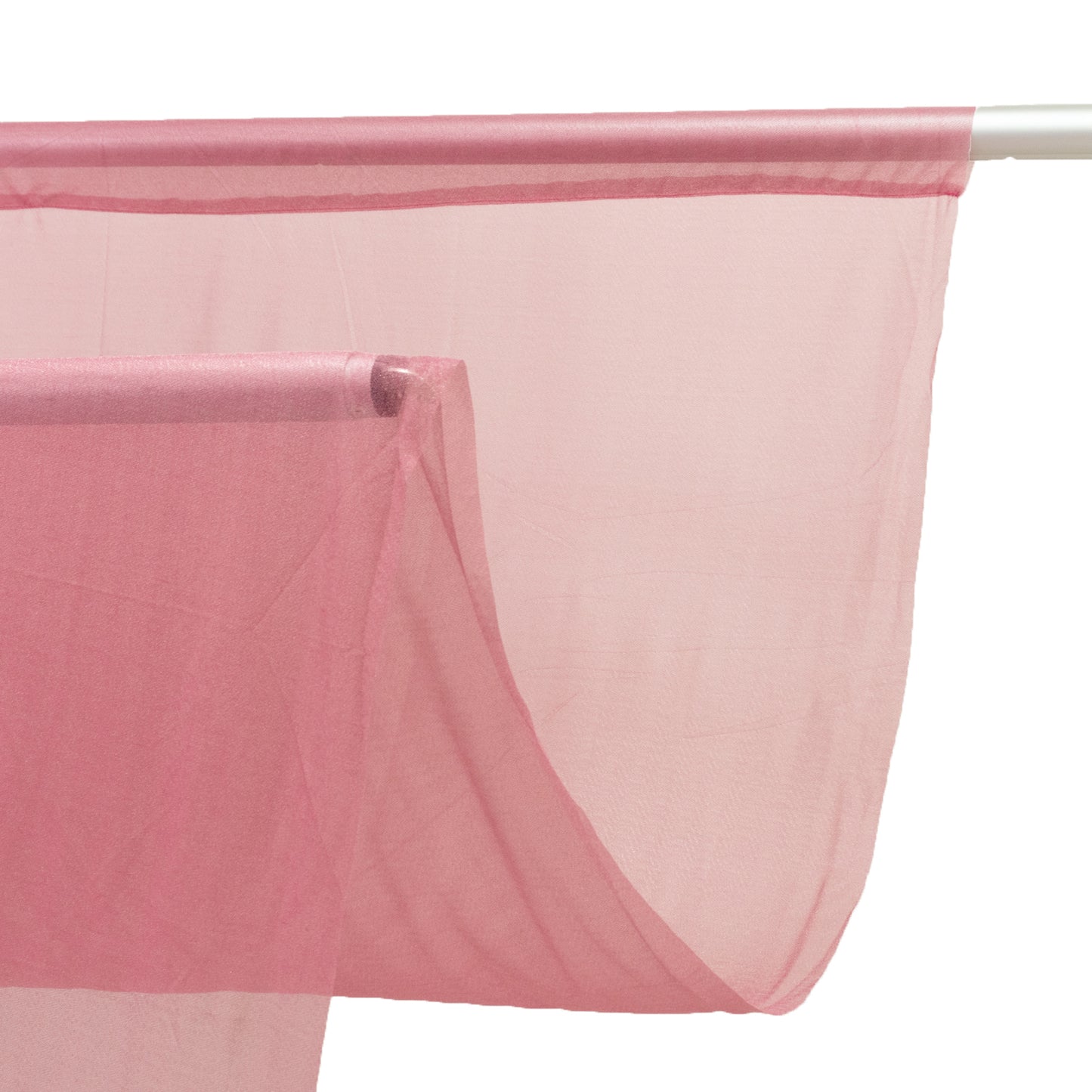 Sheer Backdrop Curtain Panel 5ft × 10ft Mauve Cinnamon Rose – Wedding Arch Drape with Rod Pocket