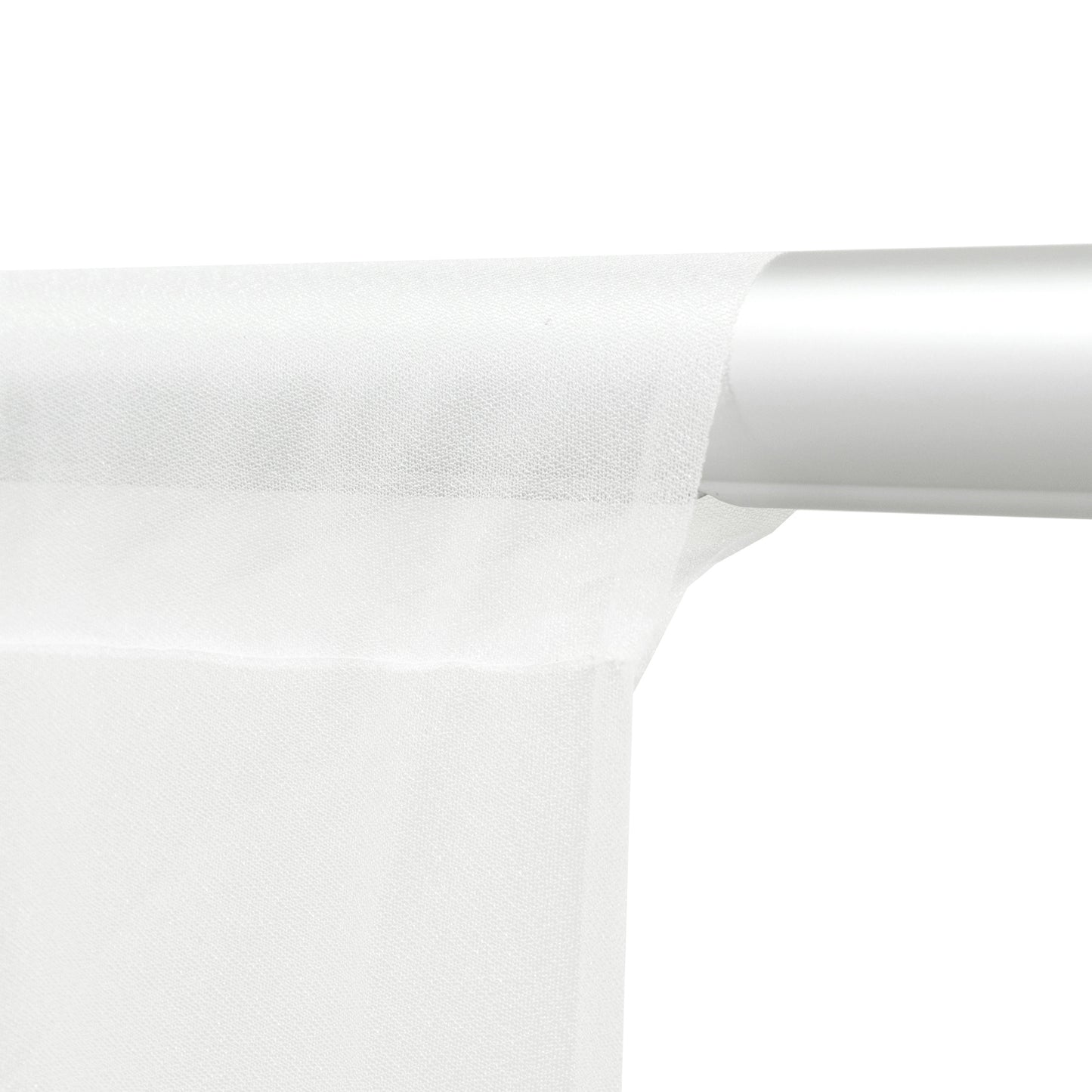 Sheer Backdrop Curtain Panel 5ft × 10ft White – Wedding Arch Drape with Rod Pocket