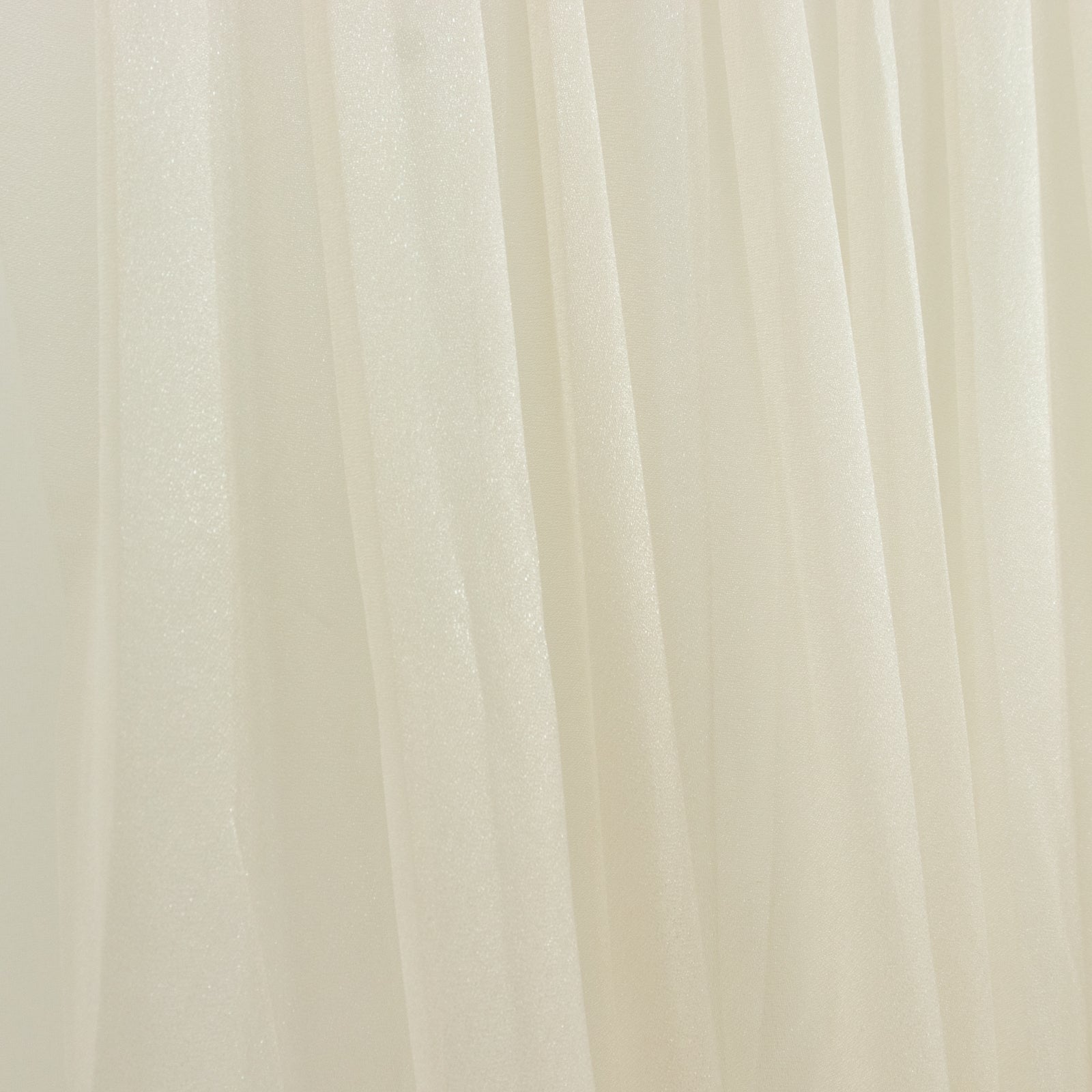 Beige sheer chiffon valance curtain drape for weddings.