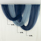 Dusty blue sheer chiffon valance curtain draped elegantly.