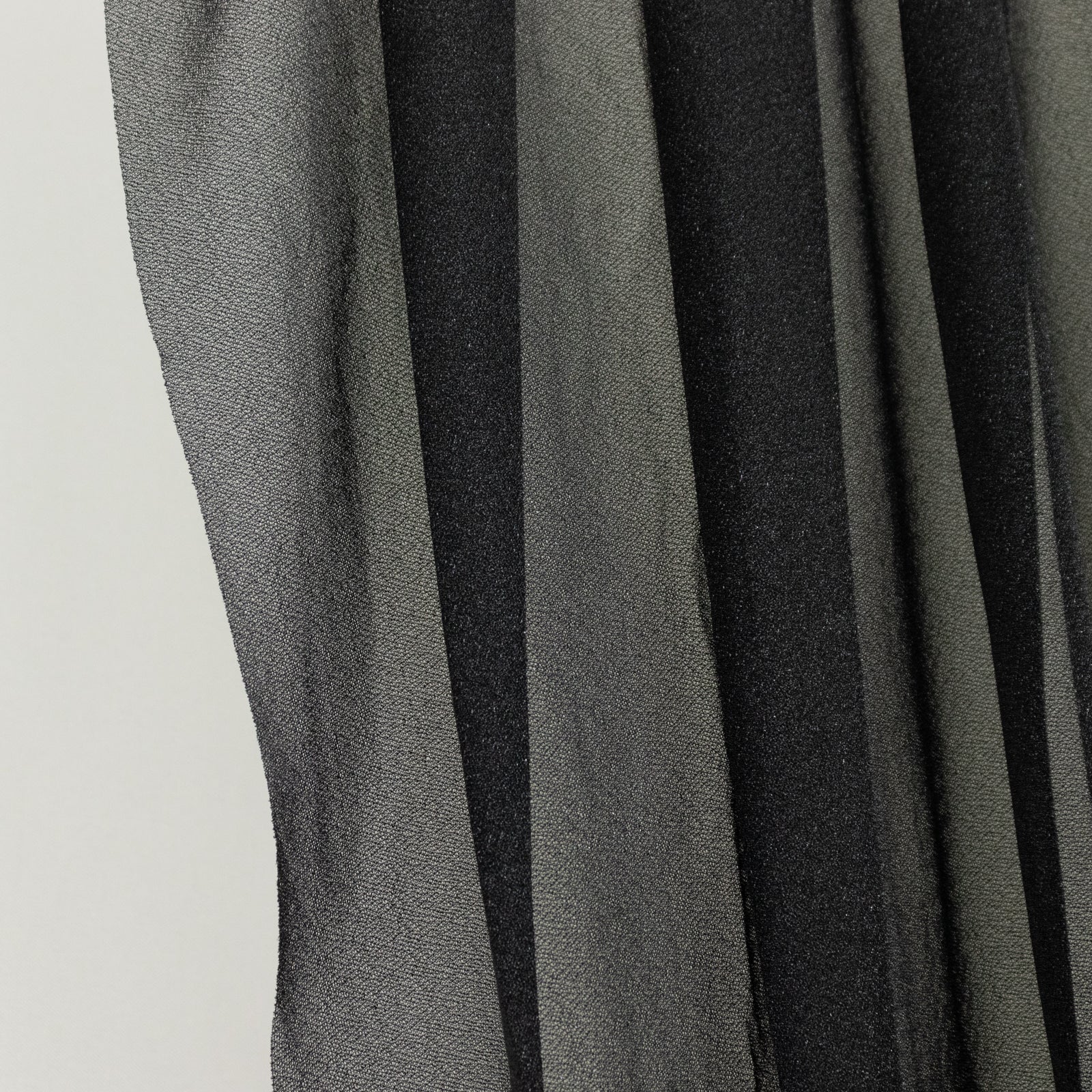 Black sheer chiffon valance curtain, perfect for wedding arch draping.