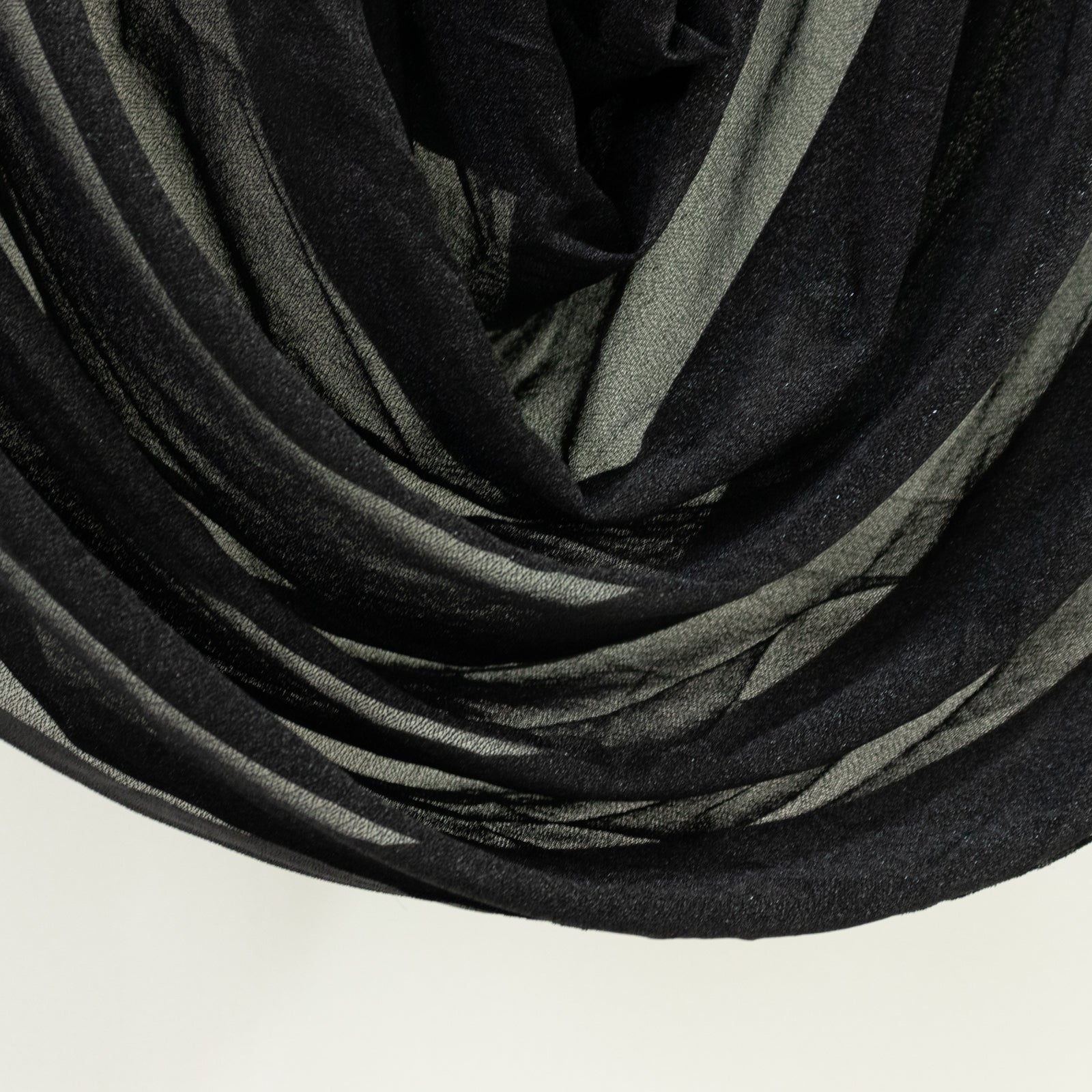 Black sheer chiffon valance curtain drape for wedding arch.