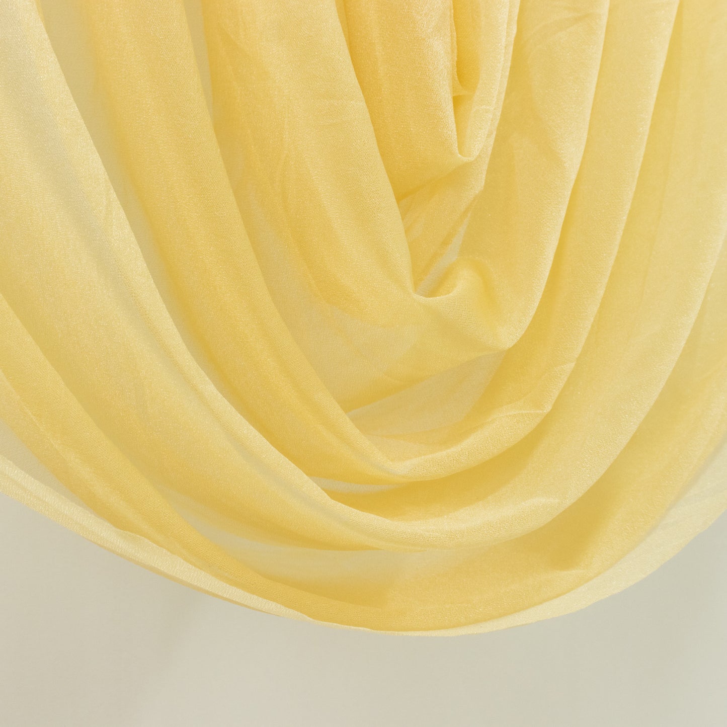 Champagne Sheer Chiffon Valance Curtain 4ft x 5ft –  Wedding Arch Drape with Rod Pocket, Voile Backdrop Panel