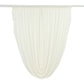 Ivory sheer chiffon valance curtain draped elegantly on a rod.