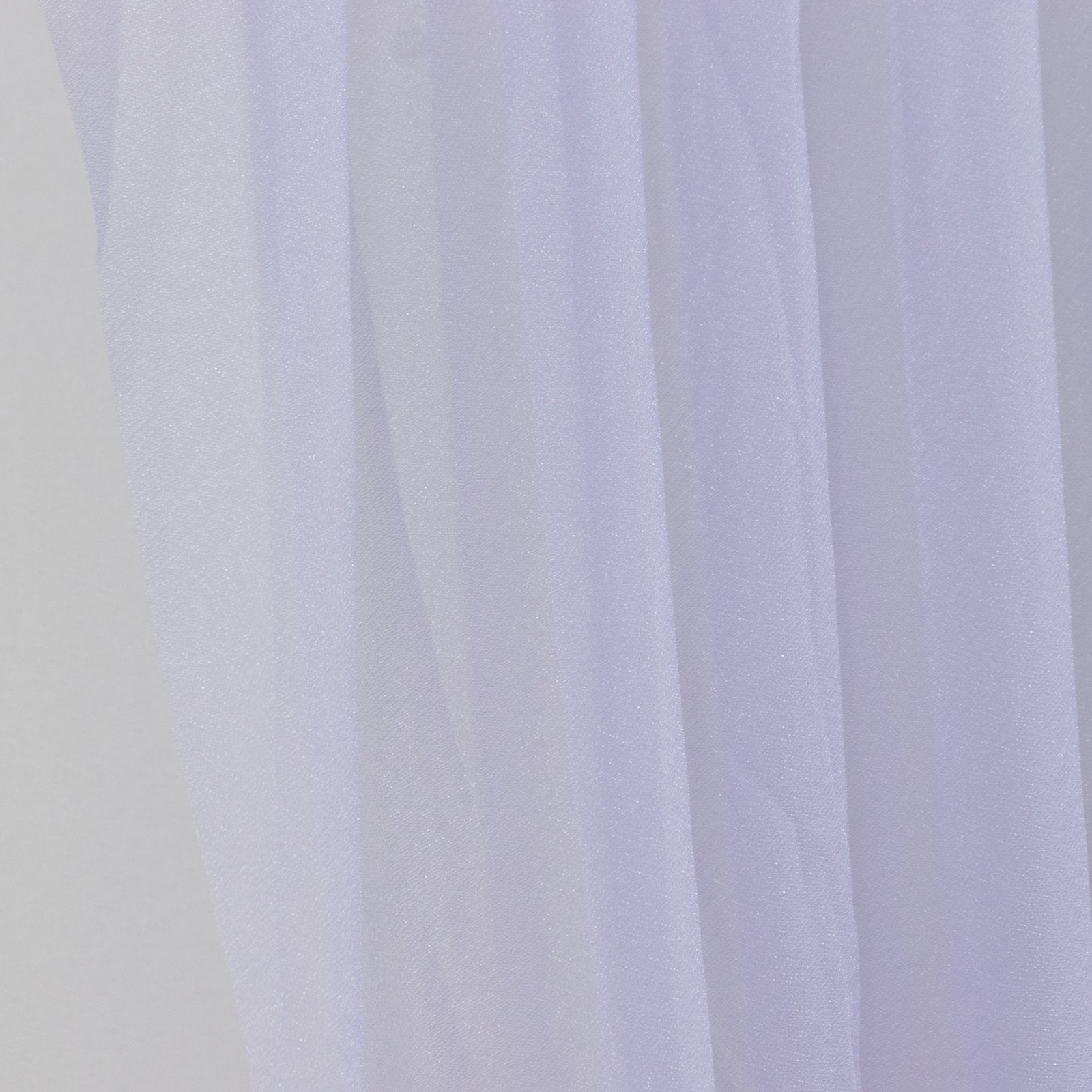 Lavender sheer chiffon valance curtain drape for wedding arch backdrop.