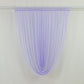 Lavender sheer chiffon valance curtain drape for wedding decor.