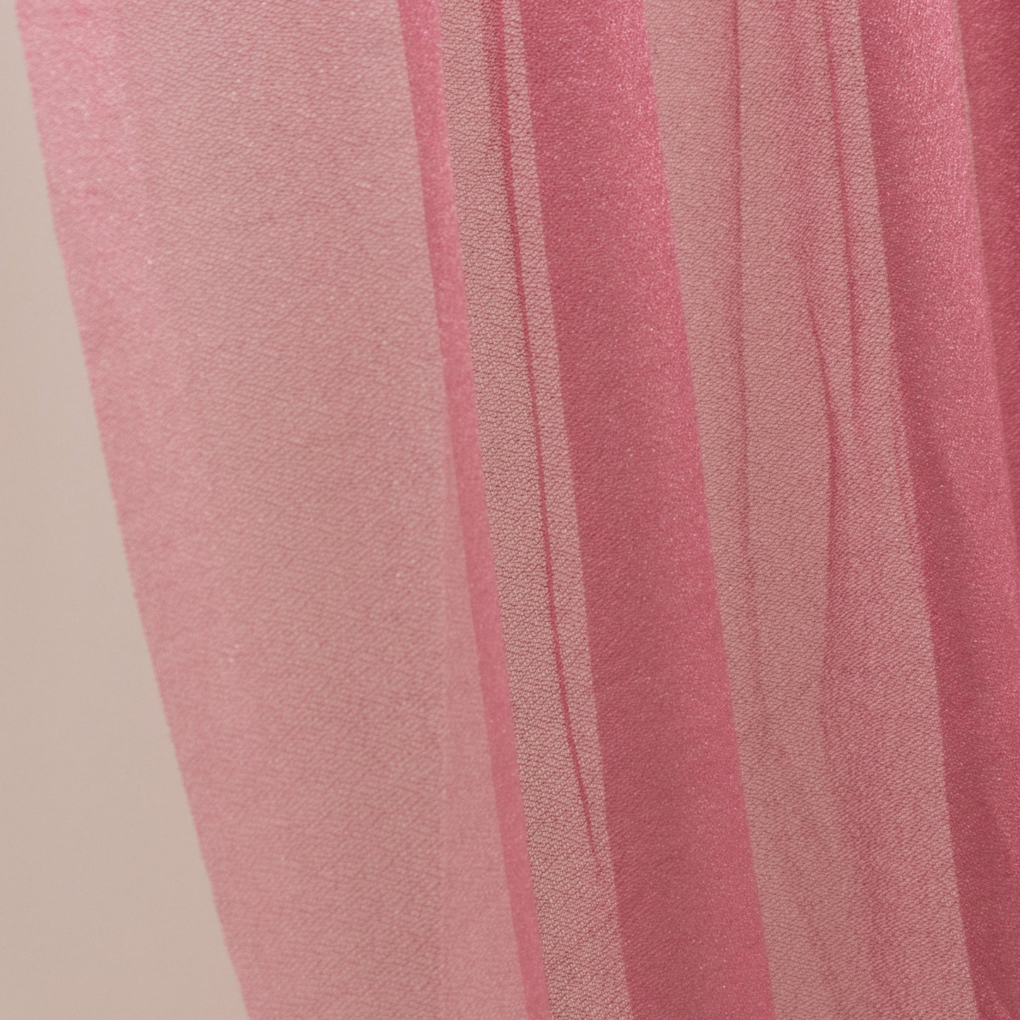 Mauve sheer chiffon valance curtain drape for wedding arch backdrop.