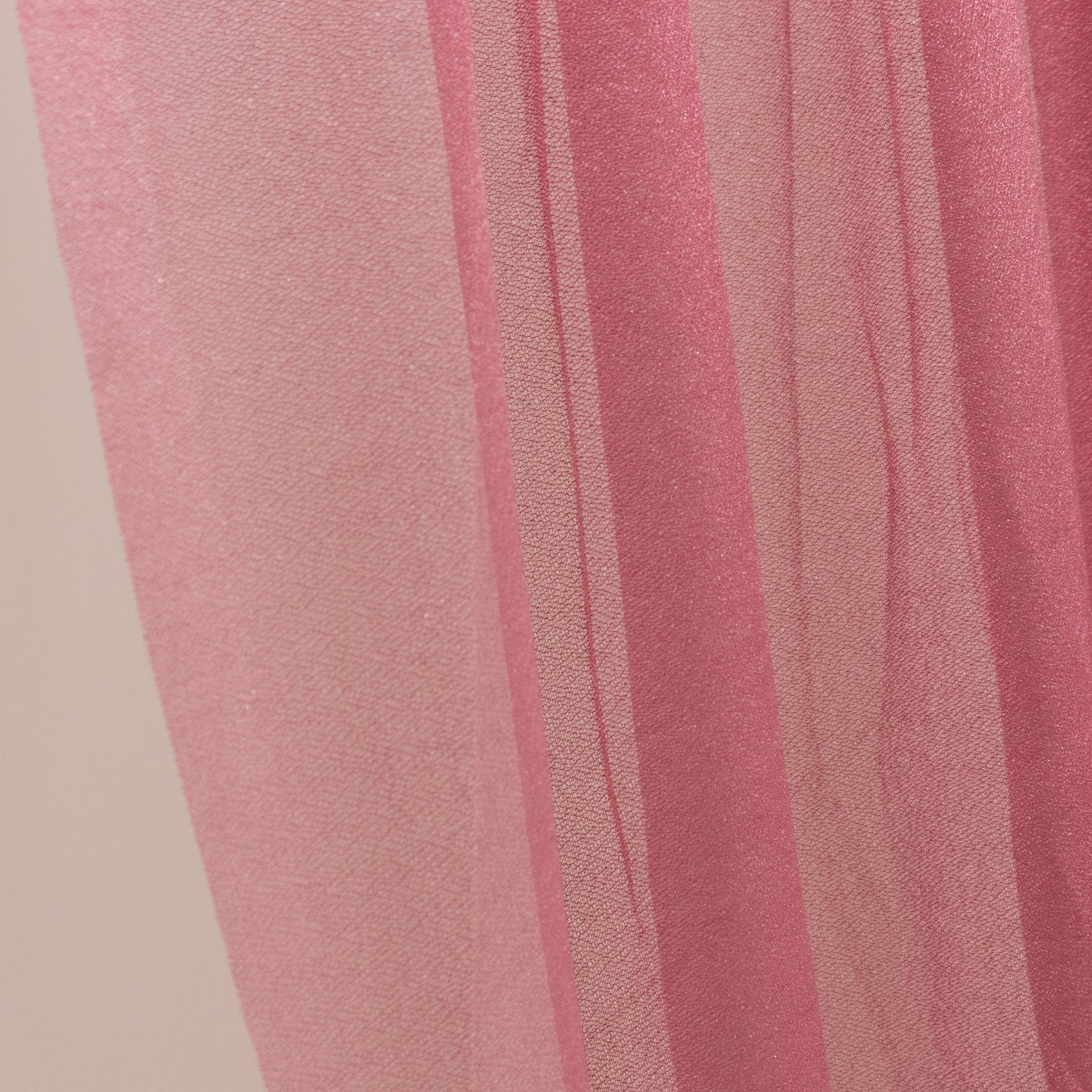 Mauve sheer chiffon valance curtain drape for wedding arch backdrop.