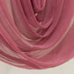 Mauve sheer chiffon valance curtain draped elegantly.