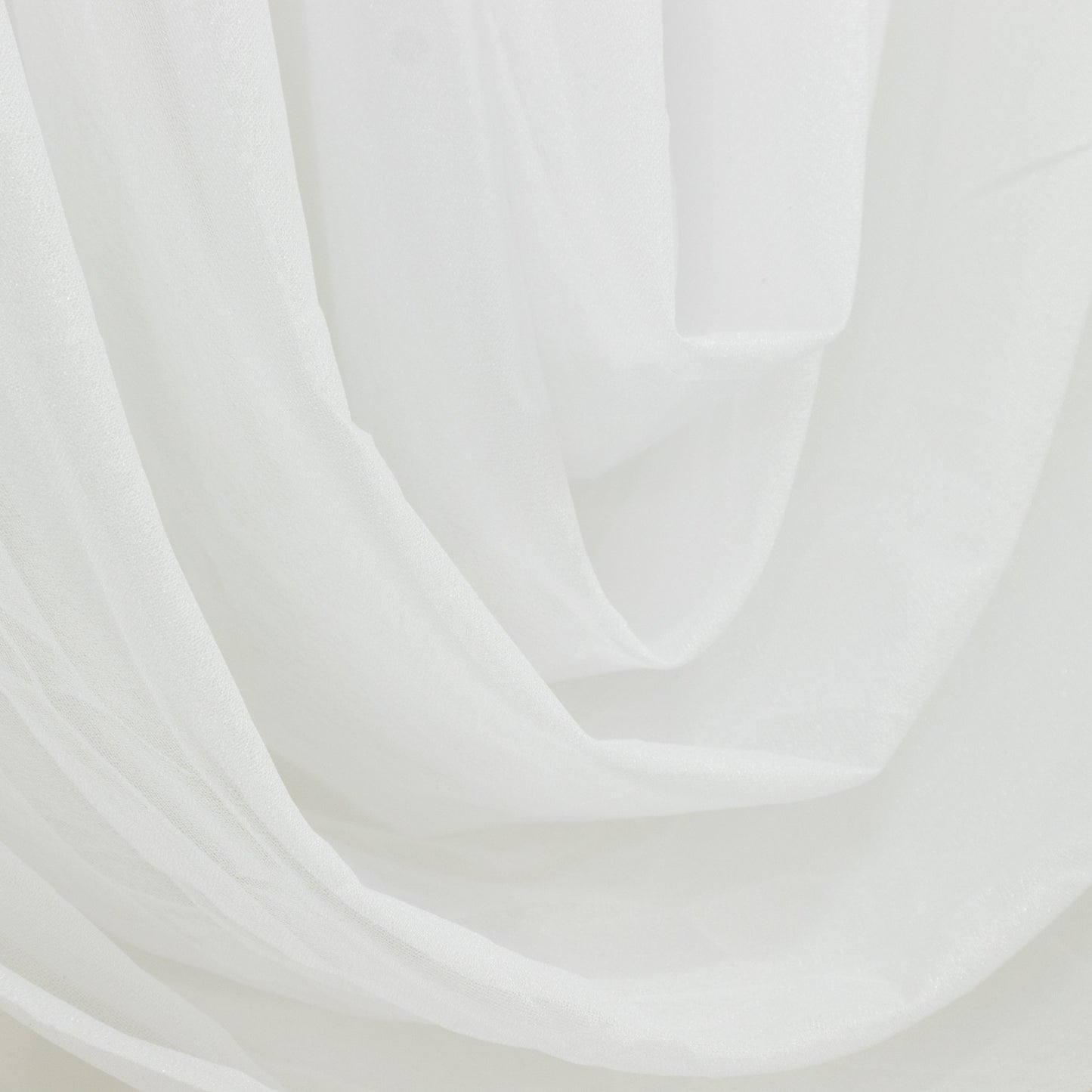 White sheer chiffon curtain drape for wedding arch, 4ft x 5ft.