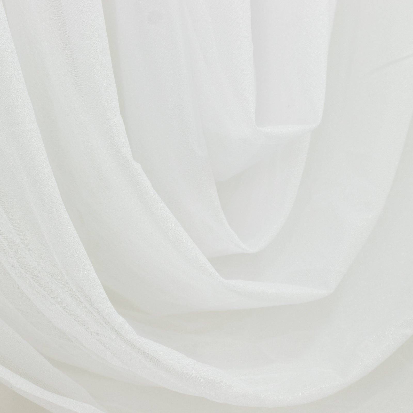 White sheer chiffon curtain drape for wedding arch, 4ft x 5ft.